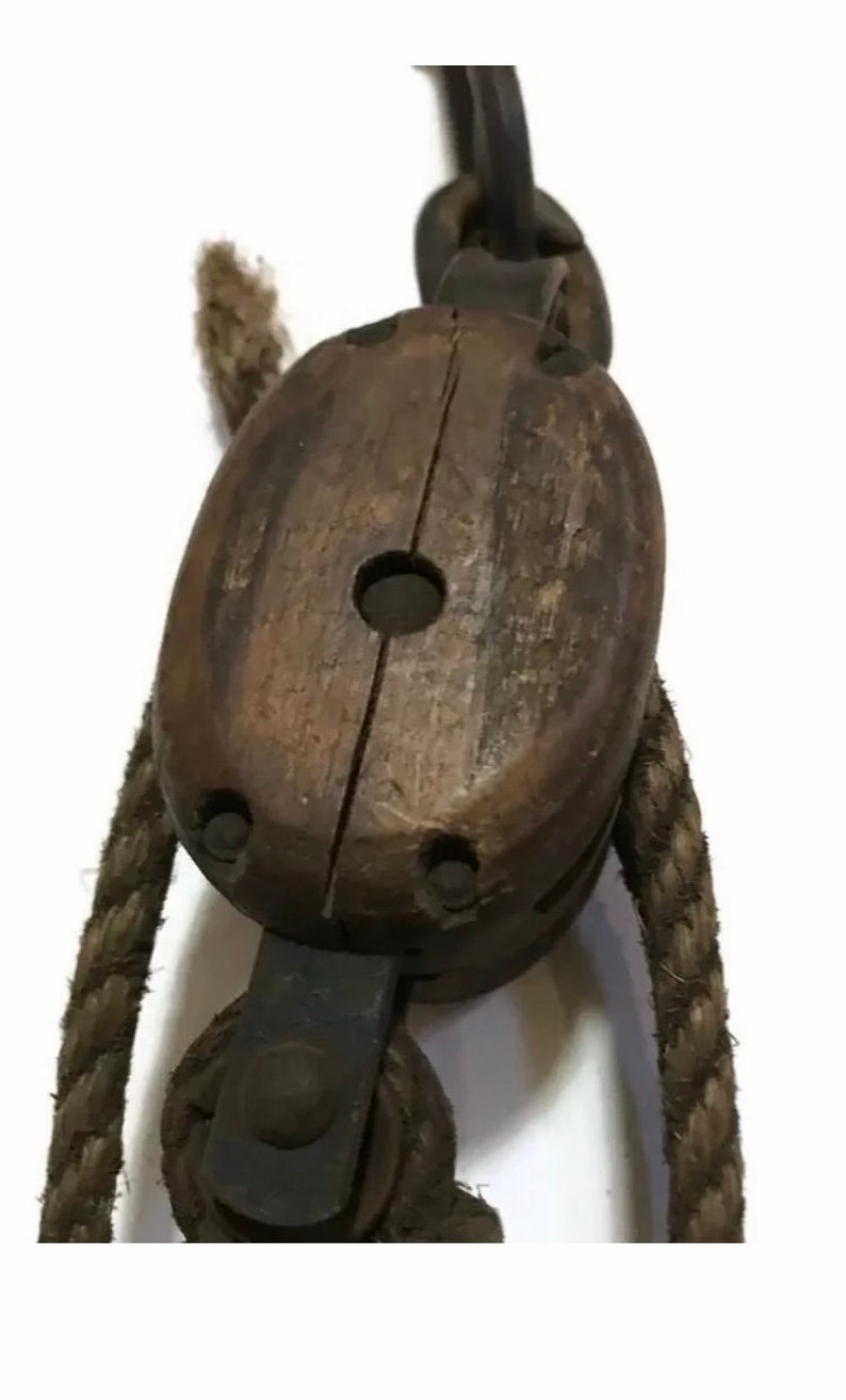 Antique Double Wooden Pulley System Marked W. U. Telco . Etsy