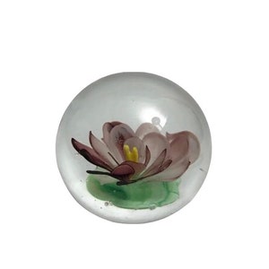 Vintage Blown glass flower paperweight