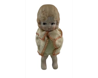 Vintage Japan Bisque Jointed Arms Girl Doll Figure