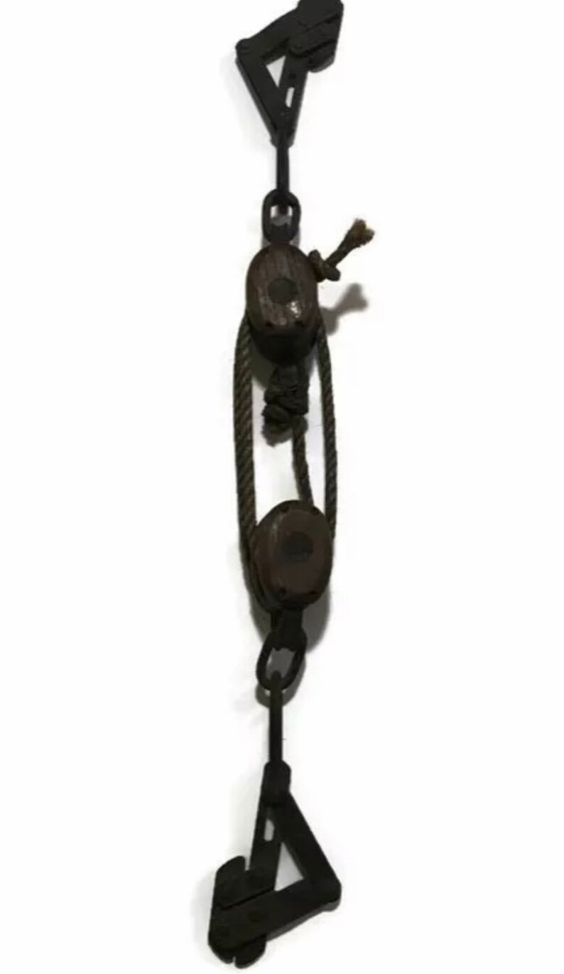 Antique Double Wooden Pulley System Marked W. U. Telco . Etsy