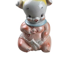 Vintage Diaper Pin Baby Cookie Jar # 404 Regal China 1950's