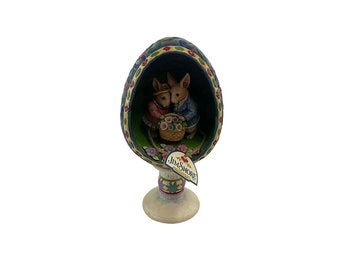 Jim Shore 2006 "DISPLAY OF AFFECTION" Easter Egg Bunnies Diorama #4007544
