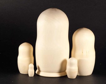 unpainted nesting dolls wholesale