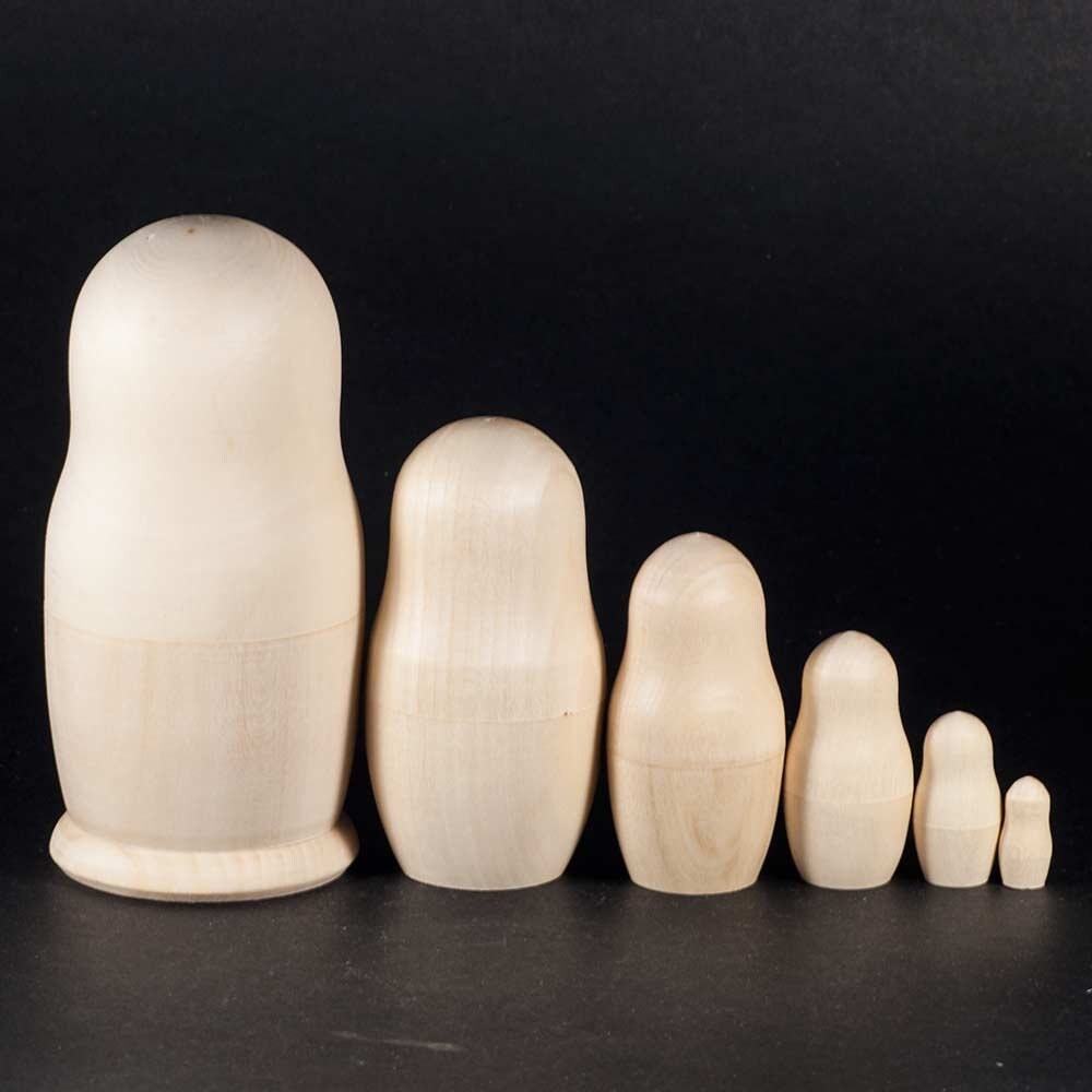 unpainted nesting dolls wholesale