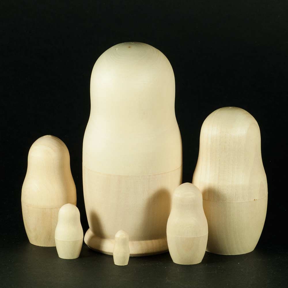 Blank Nesting Doll 6 pieces Set Unpainted Matryoshka Doll Etsy