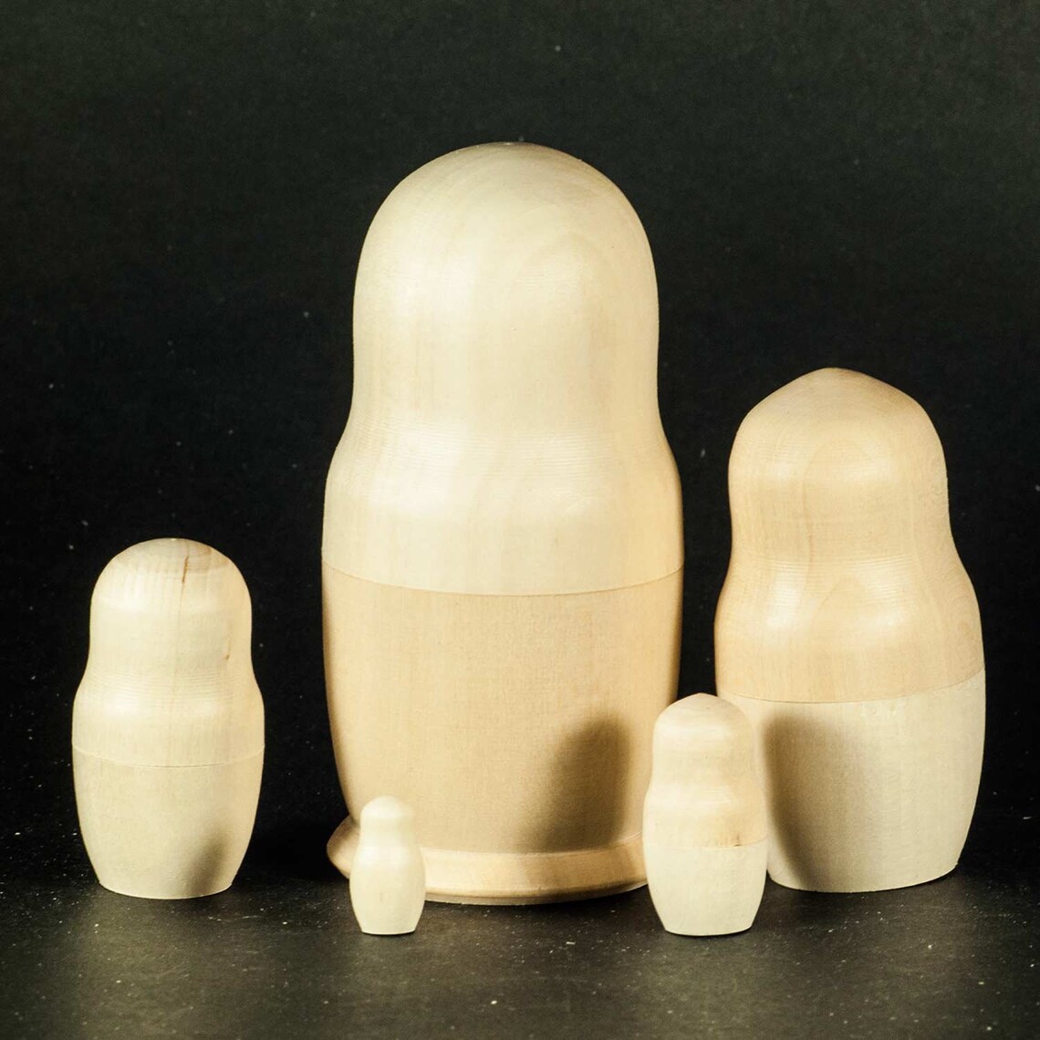 Blank Nesting Doll 5 piece set 10 cm/4 tall Unpainted Etsy