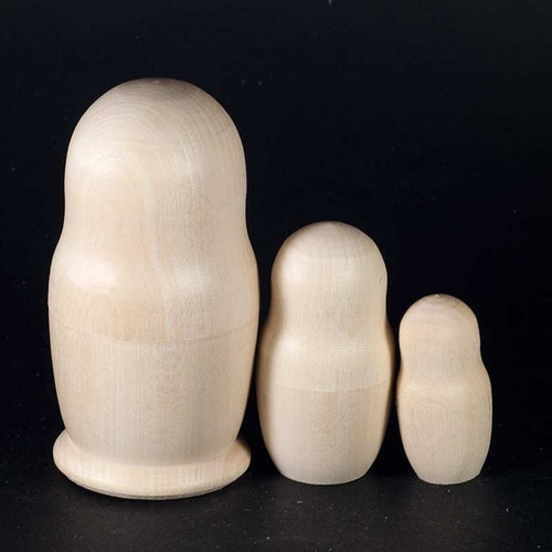 Blank Matryoshka Nesting Doll Bare Wood Russian Matryoshka Etsy