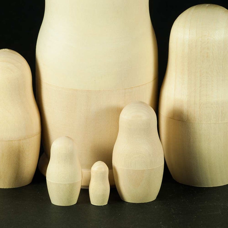 Blank Nesting Doll 6 pieces Set Unpainted Matryoshka Doll Etsy