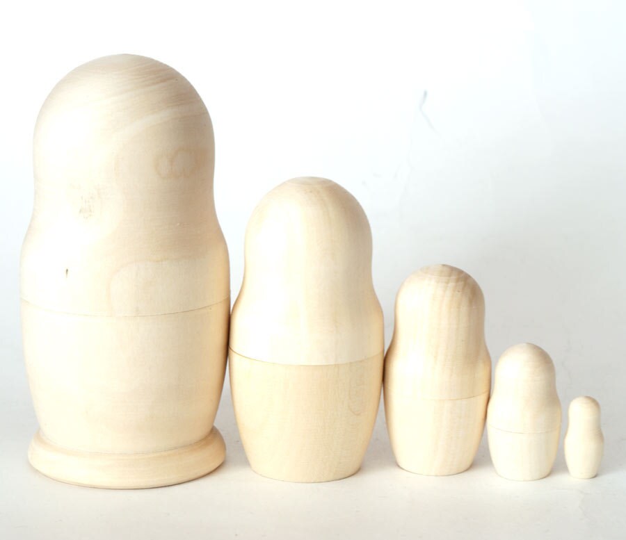 unpainted nesting dolls wholesale