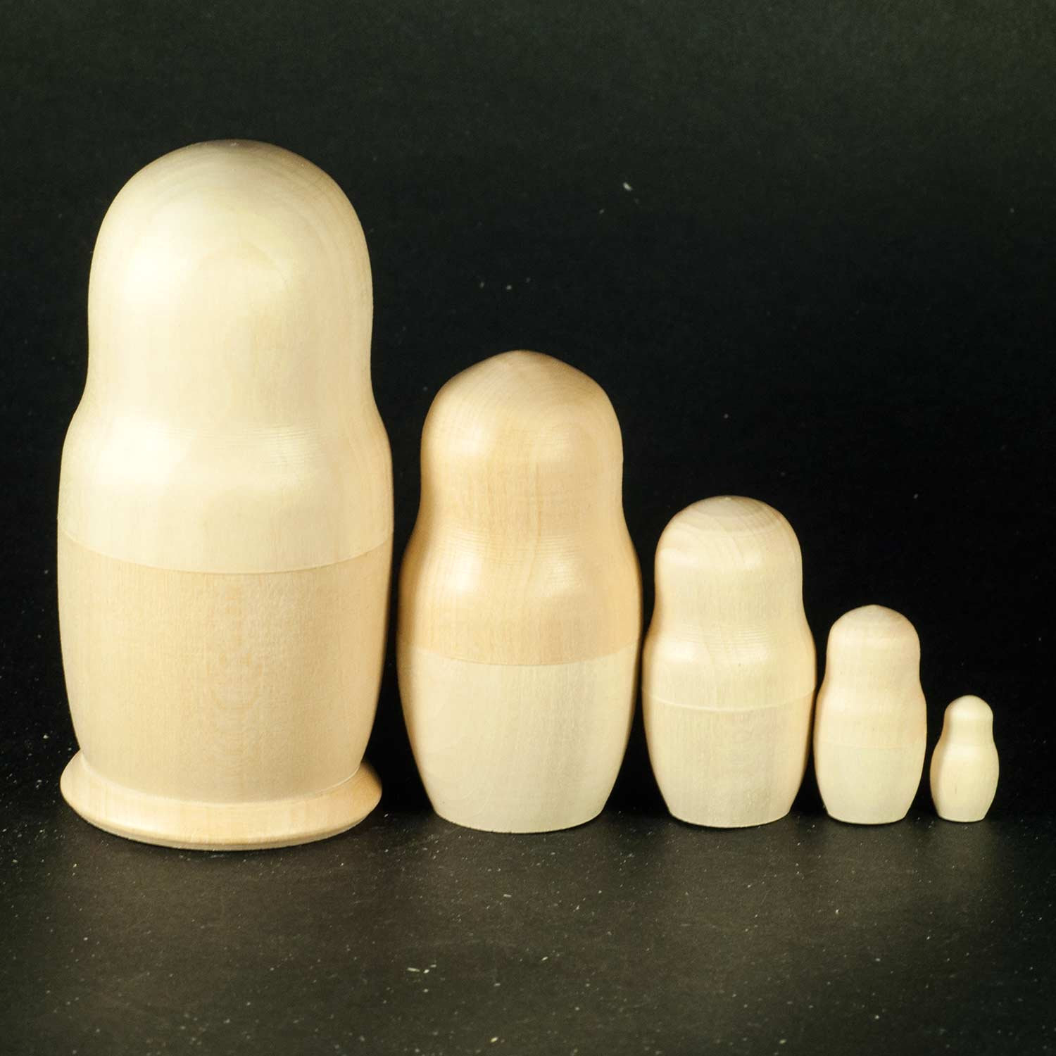 Blank Nesting Doll 5 piece set 10 cm/4 tall Unpainted Etsy