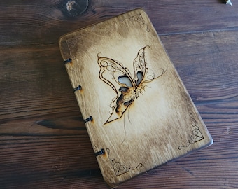 Butterfly open cut design Hand bound, notebooks, Sketch book, custom paper, Grimoire, Diary