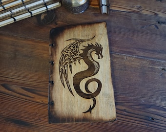 Dragon Tail, rilegato a mano, quaderni, album da disegno, carta personalizzata, grimorio, diario