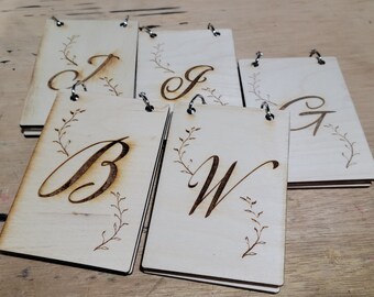 Limited Small Notebooks, Custom Crafted Wood Books, flip Notebook, engraved