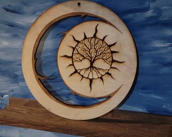 Moon Sun Tree Art