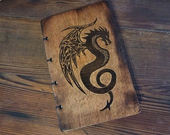 Dragon Tail dark, Hand bound, notebooks, Sketch book, custom paper, Grimoire, Diary