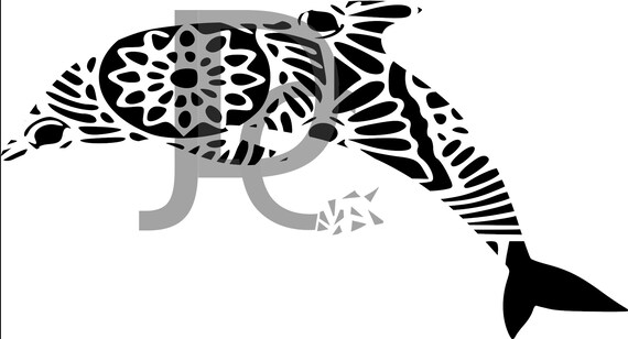 Download Dolphin Svg Dolphin Mandala Mandala Dolphin Zentangle Svg Etsy PSD Mockup Templates