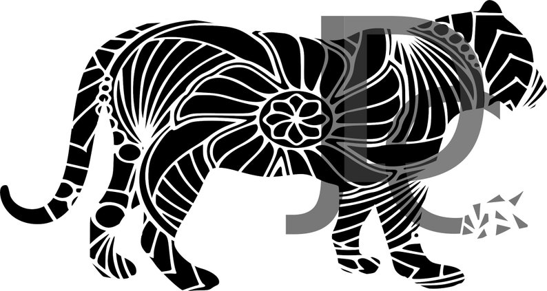 Download Tiger mandala tiger zentangle svg tiger svg clip art | Etsy
