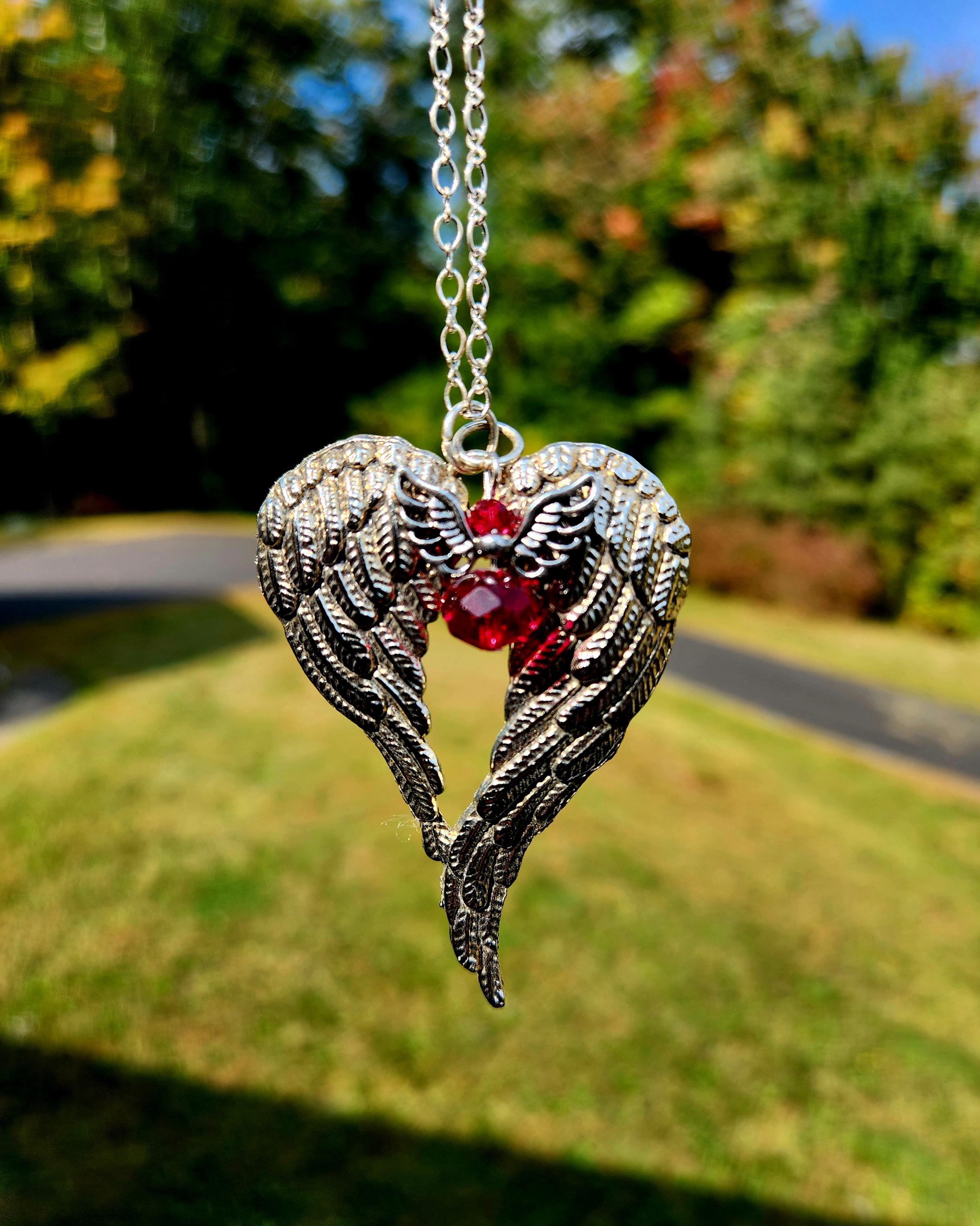 Guardian Angel Charm Angel Wing Daughter Rear View Mirror Hanger