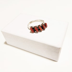 Sterling Silver and Coral Zuni Ring