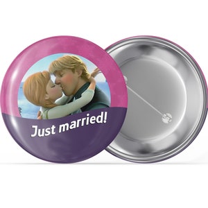 Disney Paare Ich feiere Button - "Just married!" Knopf - Disneys-Feier-Knopf