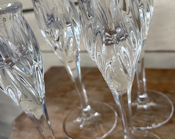 Set of 4 Gorham Crystal candlesticks in the "Star Blossom" pattern