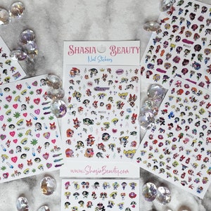 Baddie PPG Nail Stickers| Variety  Characters| 90s Nail Sticker| Ethnic PPG |Girl or Boy Nail Stickers|420 PPG |