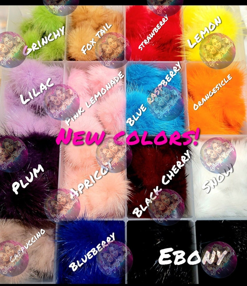 Nail Pom Poms for Baddie Nails 2pc Set Etsy