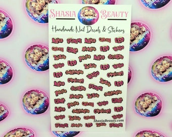Zodiac Nail Stickers| 90s Brat Theme| Y2K Nail Sticker