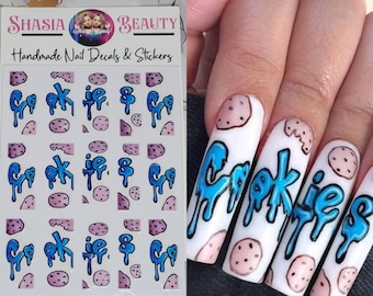 Cookies Nail Sticker or Nail  Decal Option