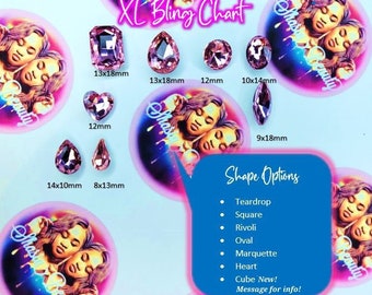 XL Pink Glass Rhinestones: Nail Charms, Baddie Bling (4 pc or 28 pc Set)