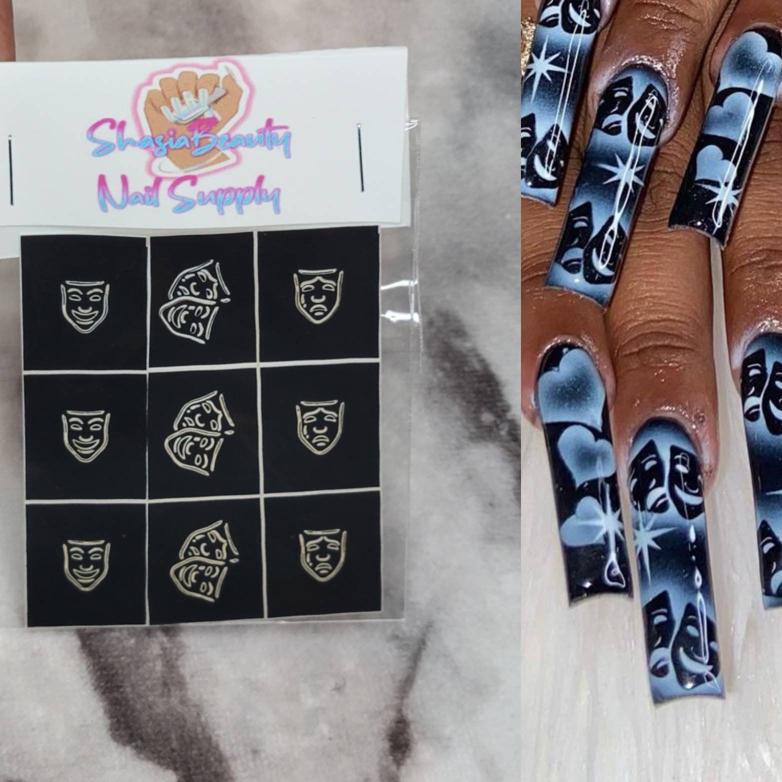 3 Flower Airbrush Nail Stencils Set – Glam Goodies