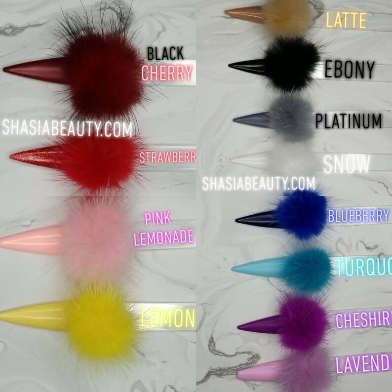 Nail Pom Poms for Baddie Nails 2pc Set Etsy