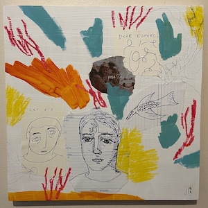 12x12” Original Mixed Media Art on Cradled Wood Panel | Paper Collage, Pen and Ink, Oil Pastels, and Oil Paint | One of a Kind Not a Print