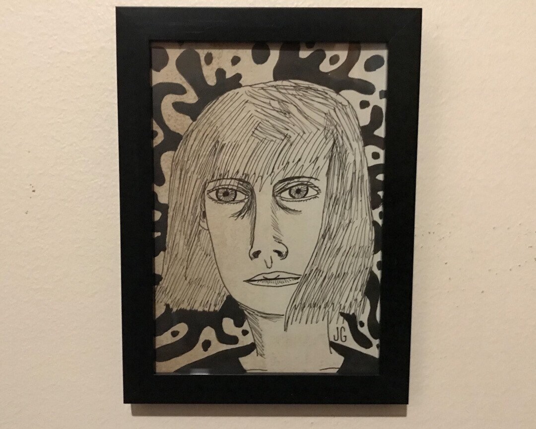 6x8 Framed Ink Drawing on Paper Original One of a Kind Etsy