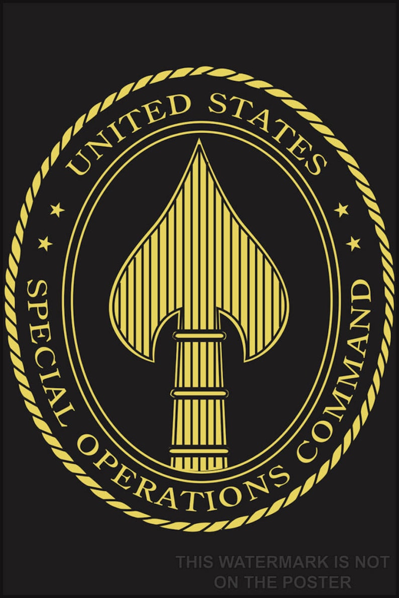 Spocom Letters Poster, Many Sizes Available; Special Operations Command (socom) - Etsy