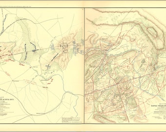 Poster, Many Sizes Available; civil war Map of the Battle of Bull Run manassas 1861