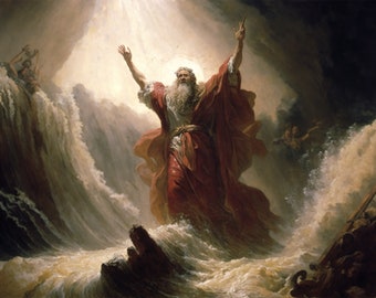 Poster, Many Sizes Available; Moses parting the Red Sea p2