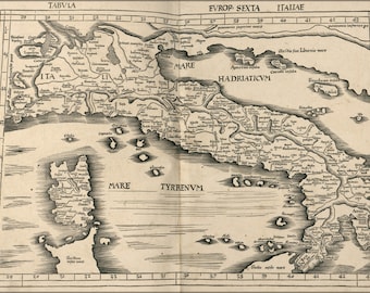 Poster, Many Sizes Available; Ptolemy Map Of Italy 2Nd Century