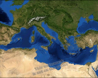 Plakat, viele Größen erhältlich; Mittelmeer
