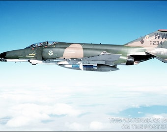 Poster, Many Sizes Available; f-4 phantom ii Wild Weasel modified to the F-4G configuration with an AGM-45 Shrike missile under the wing