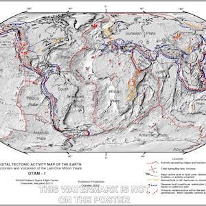 Poster Many Sizes Available; Tectonic plates