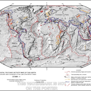 Poster, Many Sizes Available; tectonic plate activity plate tectonics