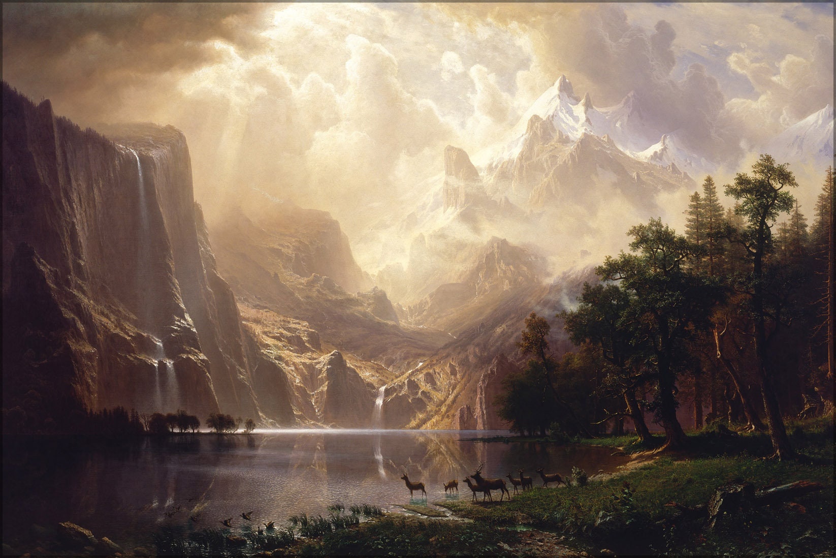 Poster, Many Sizes Available; Among the Sierra Nevada, California by Albert Bierstadt 1868