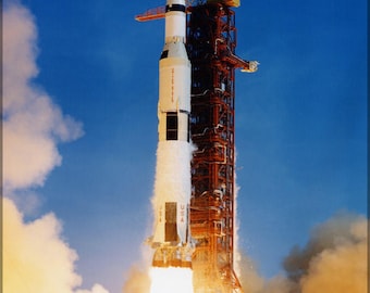 Poster, Many Sizes Available; Saturn V Rocket Launches Apollo 11 In 1969