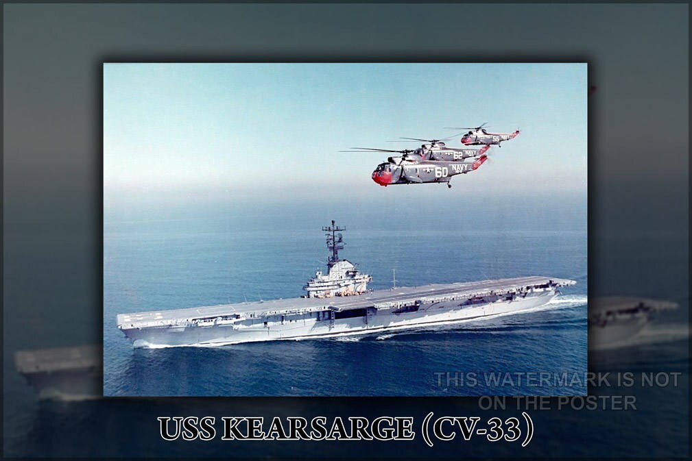 Poster, Many Sizes Available; Uss Kearsarge (cv-33) - Etsy
