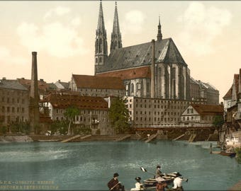 Poster, Many Sizes Available; Old Bridge And St. Peters Church, Gorlitz, Silesia, Germany 1890