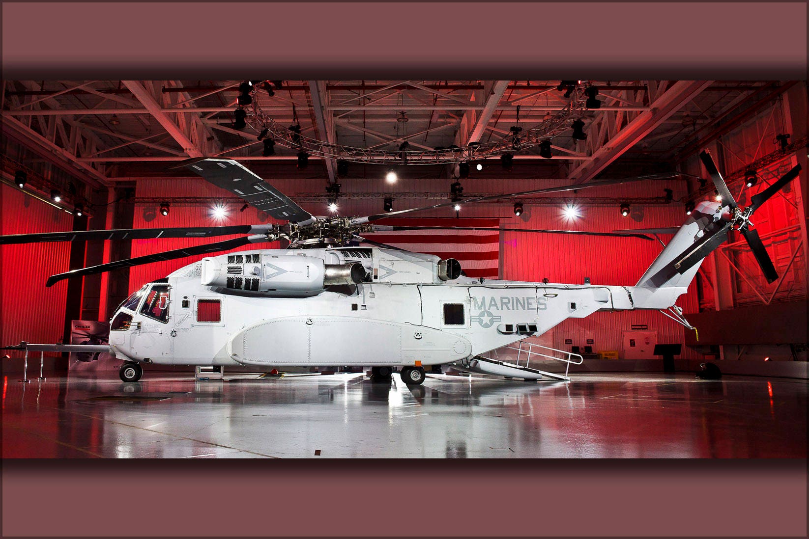 ポスター、さまざまなサイズあり。海兵隊のシコルスキー Ch-53K Ch-53