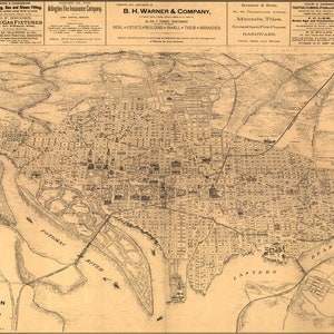 Poster, Many Sizes Available; Birdseye view map of Washington D.C. 1886 P2