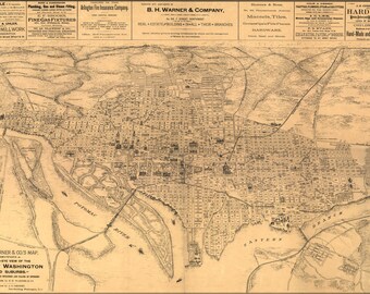 Poster, Many Sizes Available; Birdseye view map of Washington D.C. 1886 P2