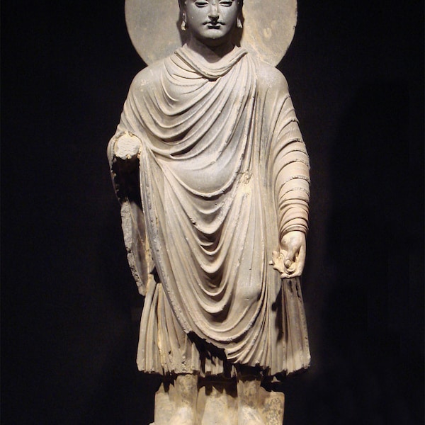 Poster, Many Sizes Available; Buddha, in Greco-Buddhist style, 1st to 2nd century AD, Gandhara, northern Pakistan